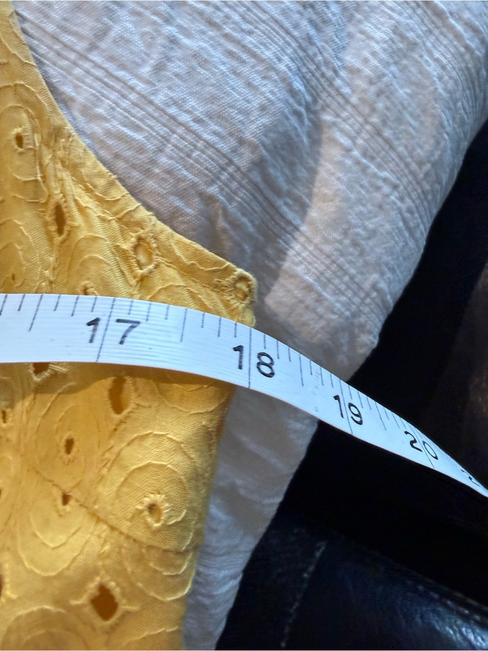 H&M Yellow Eyelet Midi Dress with Belt - Picture 3 of 6